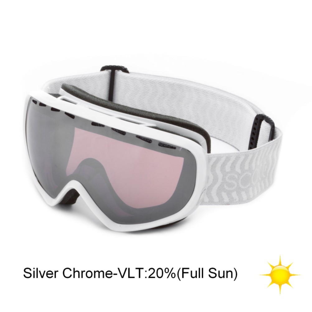 Scott Dana Womens Goggles, Silver Chrome-White, swatch