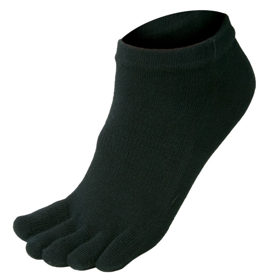 Injinji Performance Series Liner Micro Socks, Black, medium