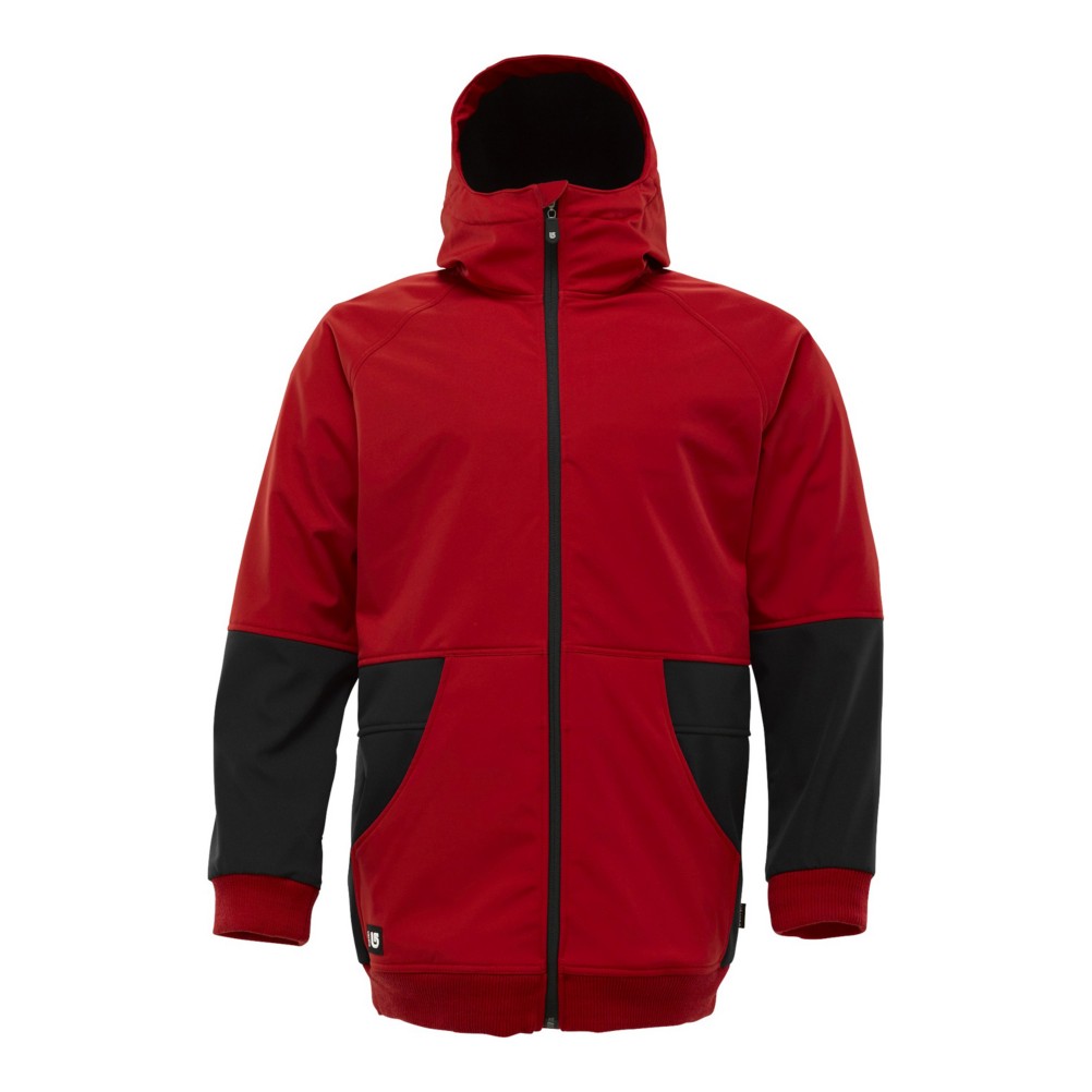 Burton Exeter Mens Snowboard Softshell Jacket Mens Soft Shell Jacket, Cardinal, medium
