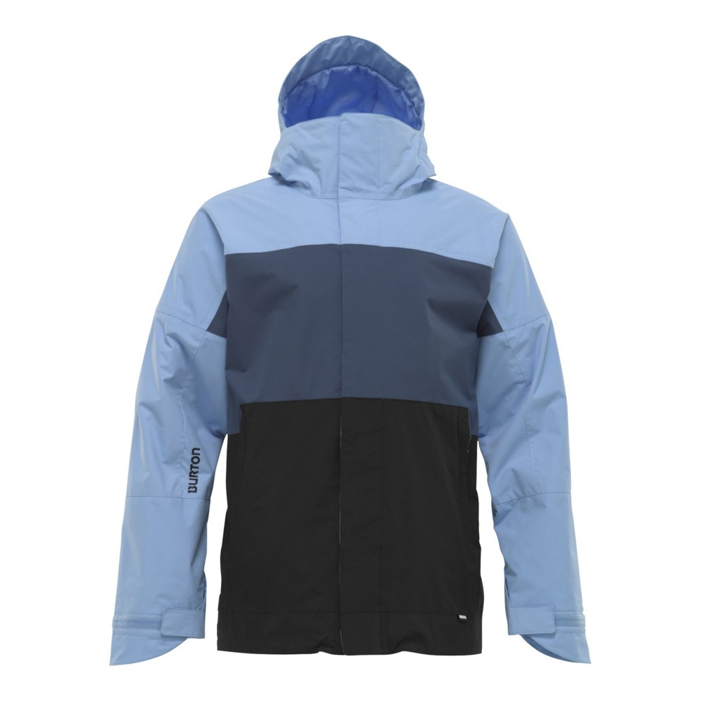 Burton Launch Mens Insulated Snowboard Jacket, Blu23-Team Blue-True Black, medium