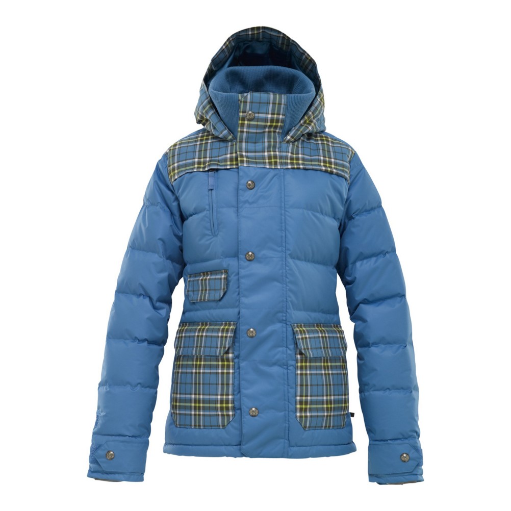 Burton Dandridge Down Womens Insulated Snowboard Jacket, Lady Luck Groupie Plaid, medium