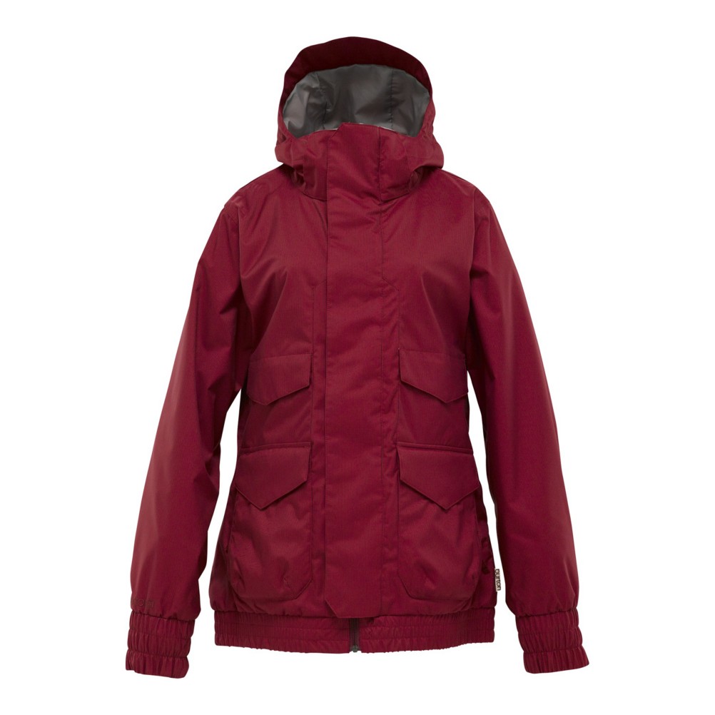 Burton Pineview System Womens Insulated Snowboard Jacket, Garnet, medium