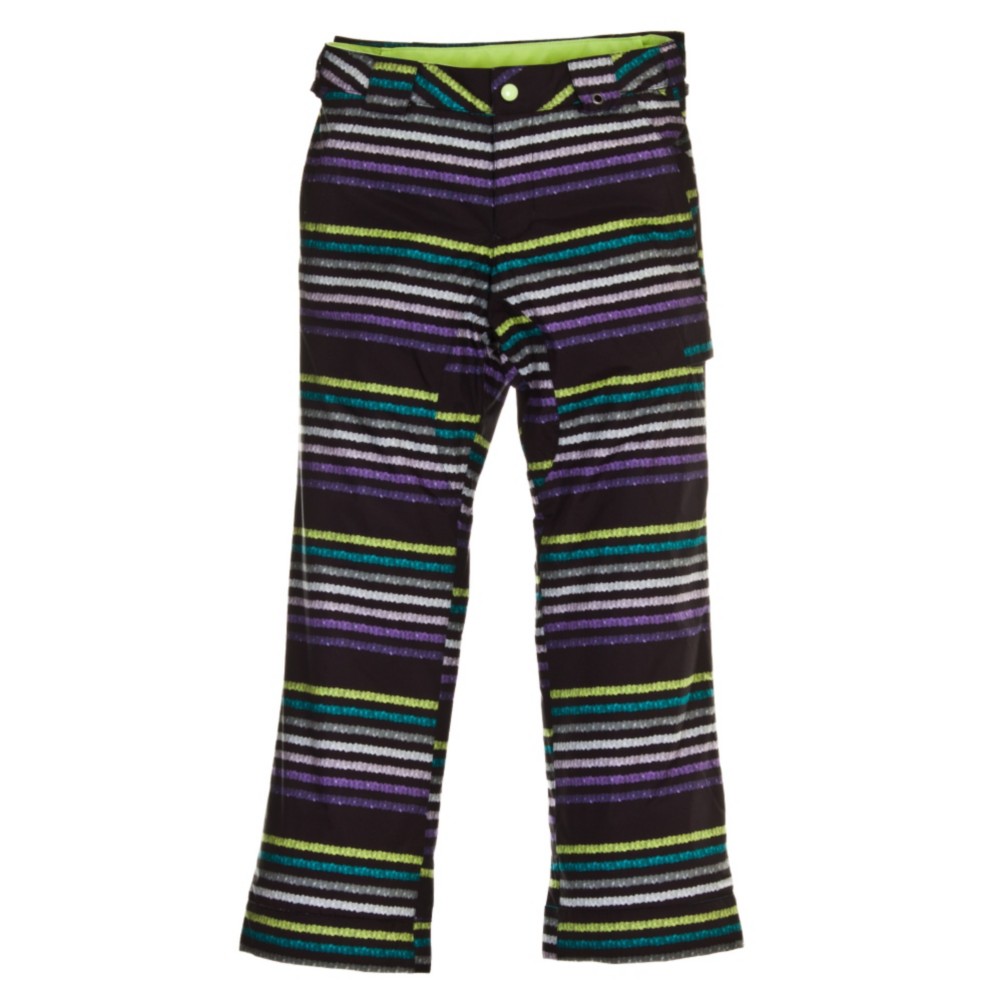 Burton Sweetart Girls Snowboard Pants, True Black Sequin Stripe, swatch