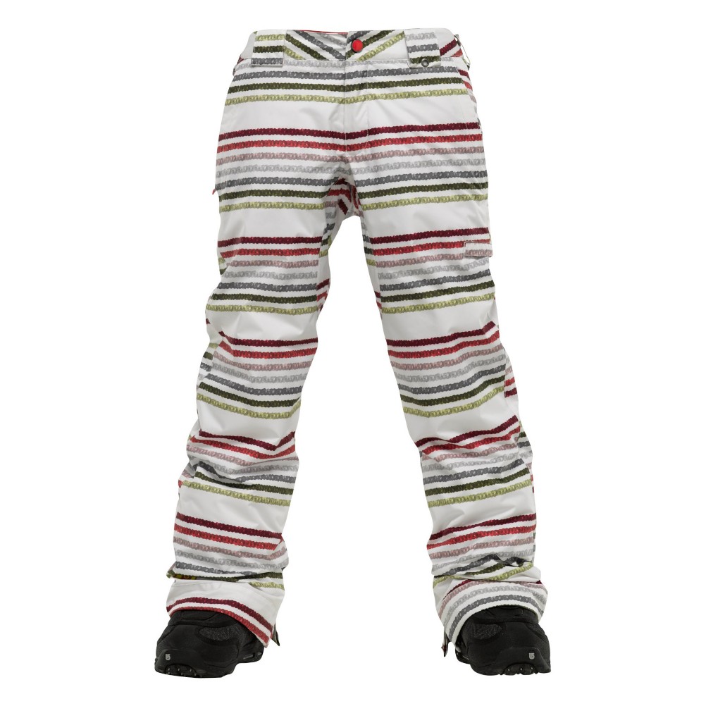 Burton Sweetart Girls Snowboard Pants, Bright White Sequin Stripe, swatch