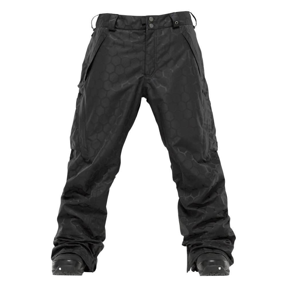 Burton Vent Mens Snowboard Pants, True Black Honeycomb Jacquard, swatch