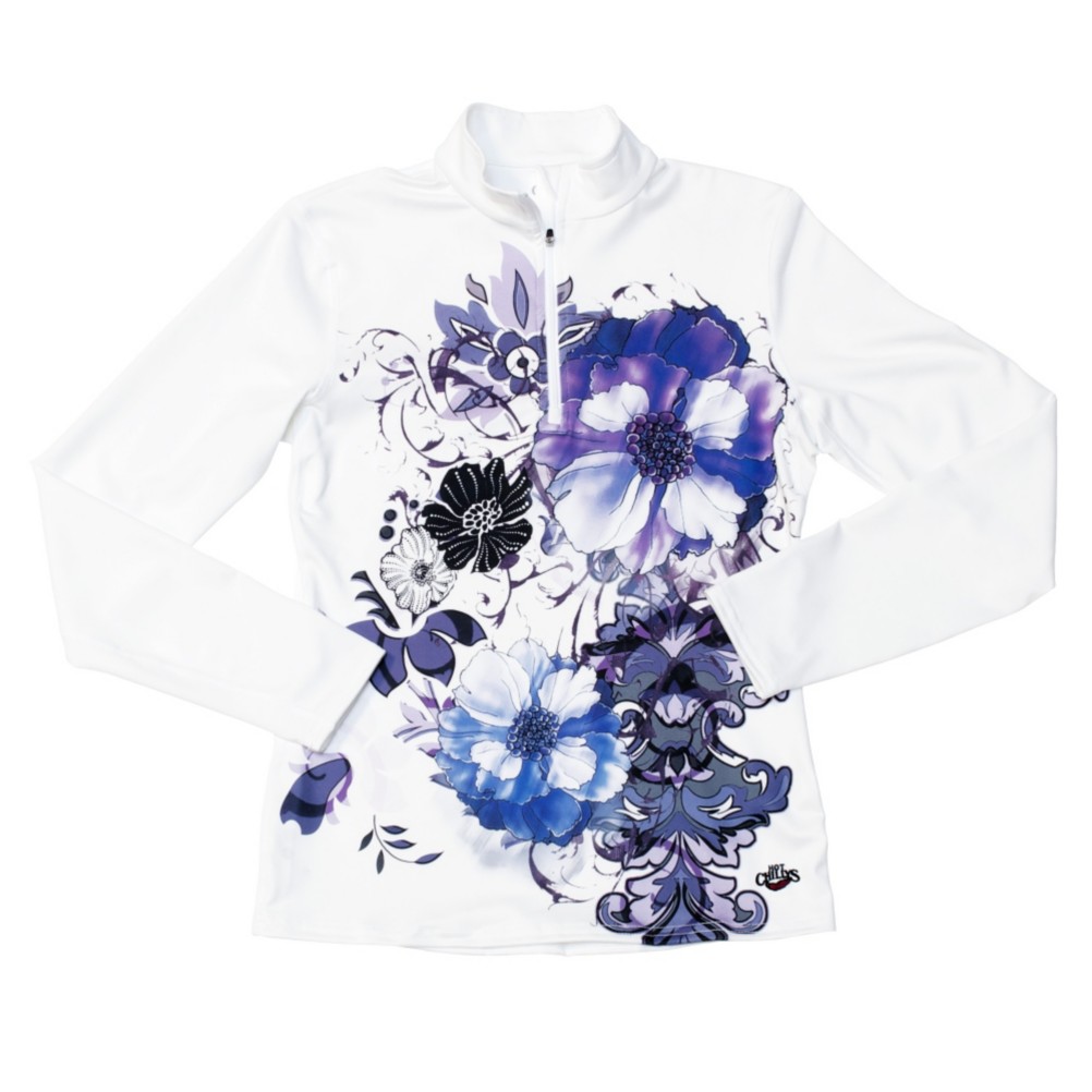 Hot Chillys Sublimated Print Zip-T Womens Long Underwear Top