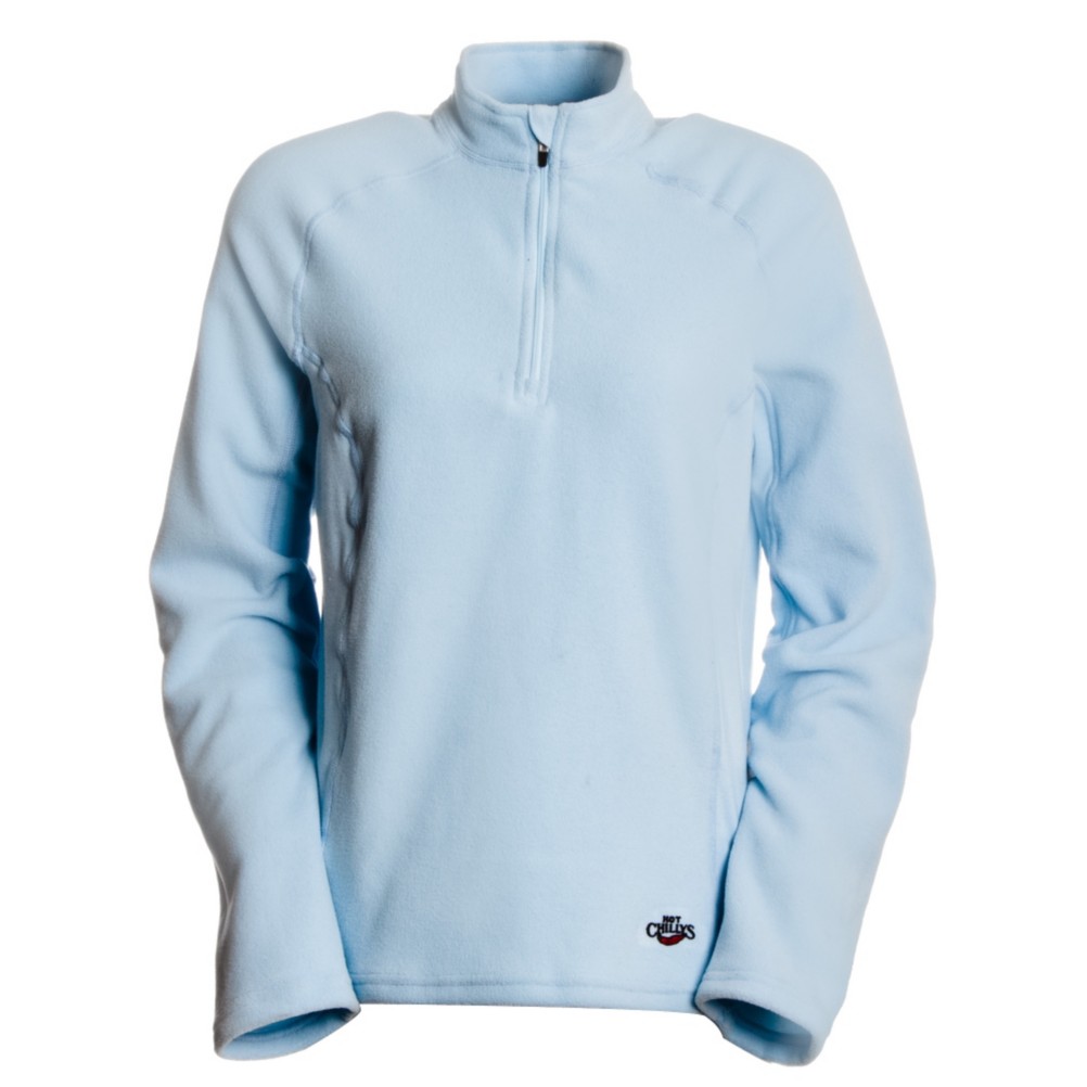 Hot Chillys La Montana Zip-T Panel Womens Long Underwear Top, Glacier, medium