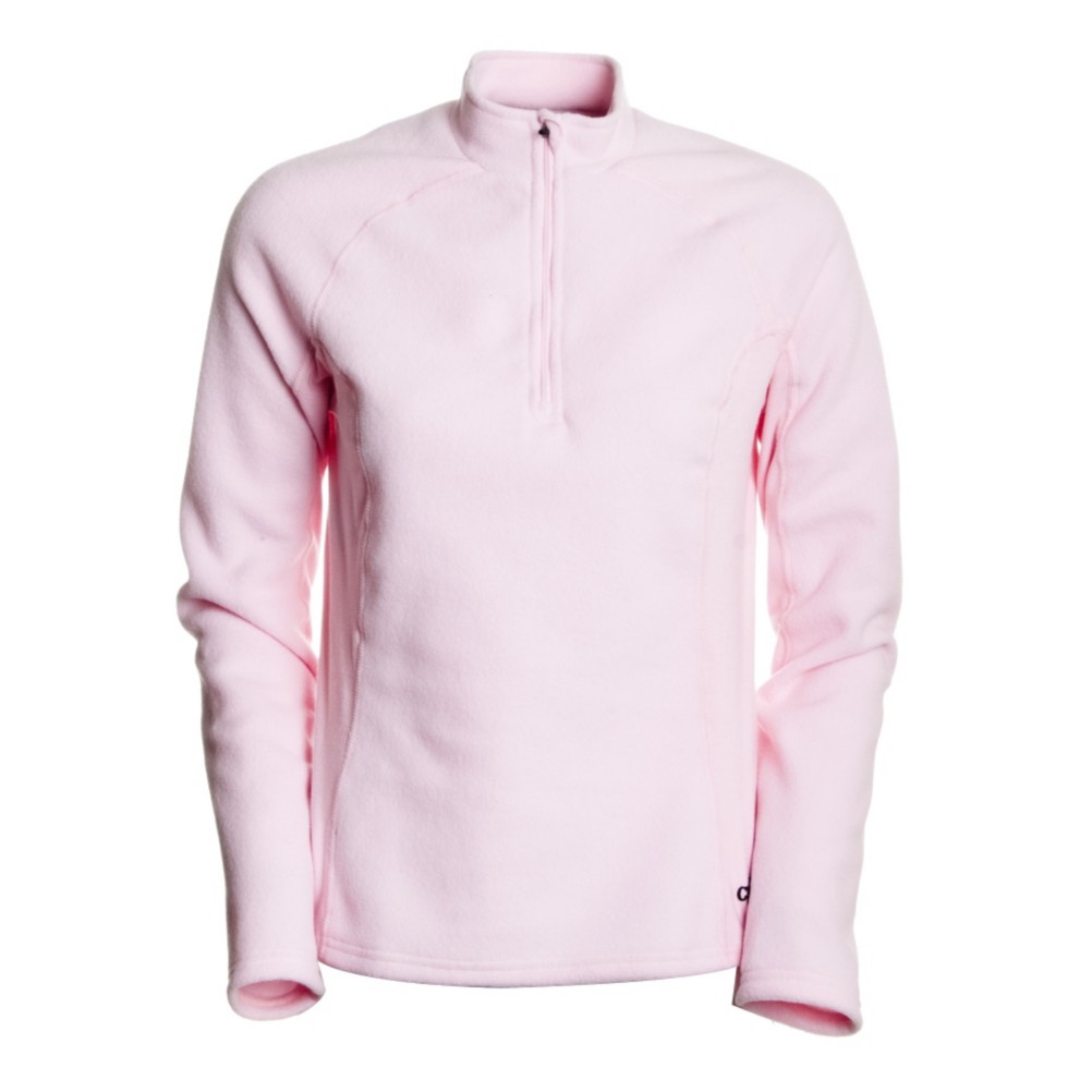 Hot Chillys La Montana Zip-T Panel Womens Long Underwear Top, Pink, swatch