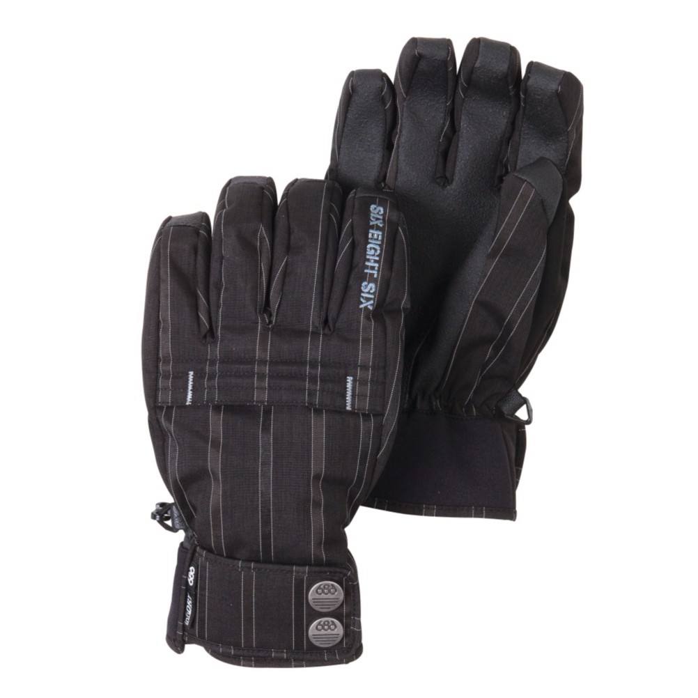 686 Turbo Insulated Snowboard Gloves, Black Plaid, medium
