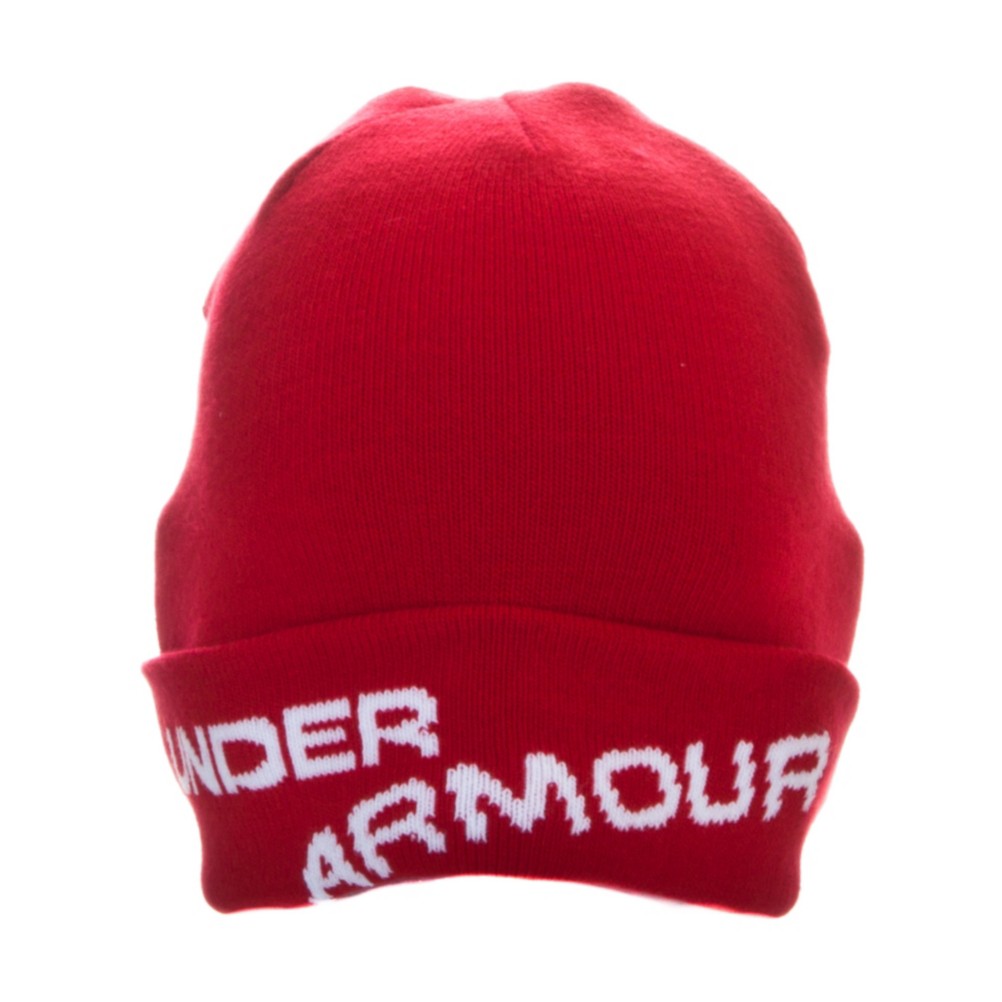 Under Armour Ski Hat, University Red-White, medium