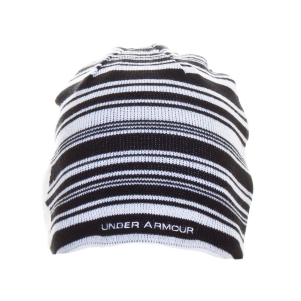Under Armour Striped Hat, Black-White, medium