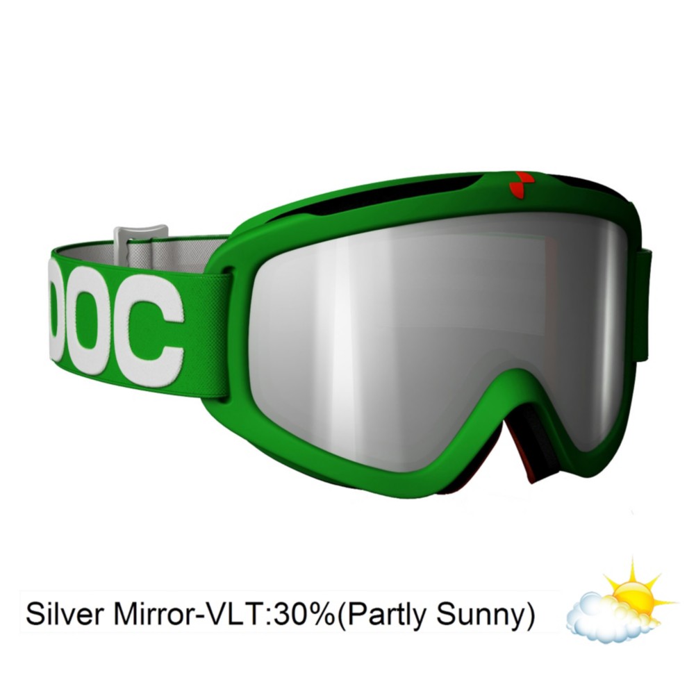 POC Iris X Medium Goggles 2013, Green-Clear Silver Mirror, swatch