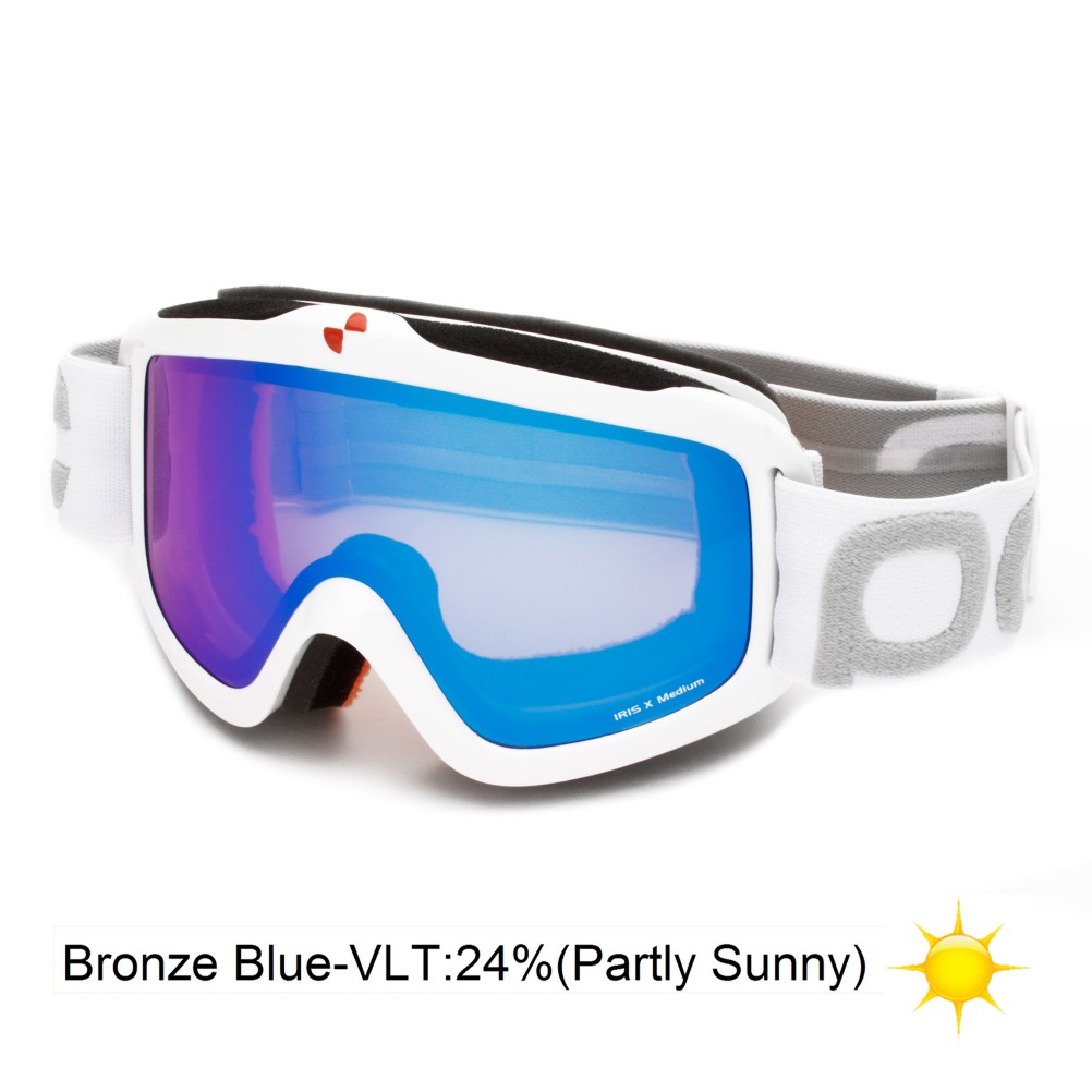 POC Iris X Medium Goggles 2013, White-Persimon Red Mirror, swatch