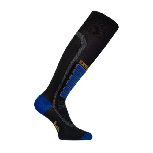 Euro Sock Compression Ski Socks, Black, medium
