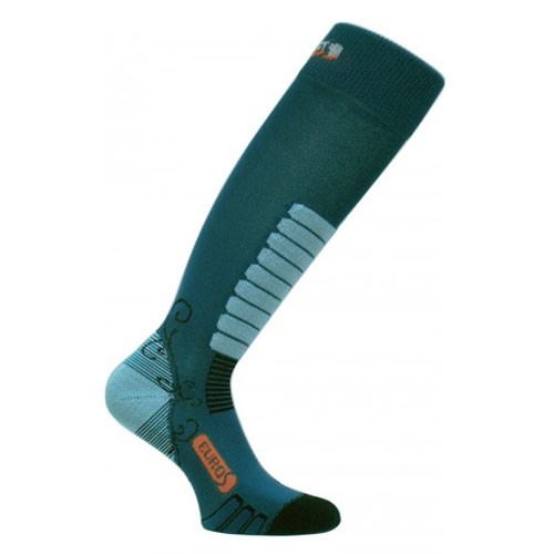 Euro Sock Sweet Silver Womens Ski Socks, Teal, swatch