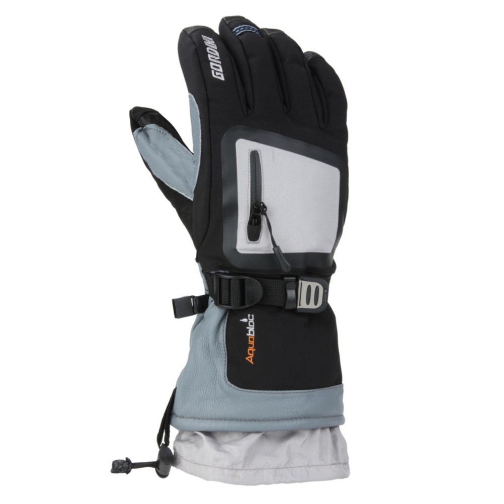 Gordini Fuse Gloves, Black-Light Grey, medium