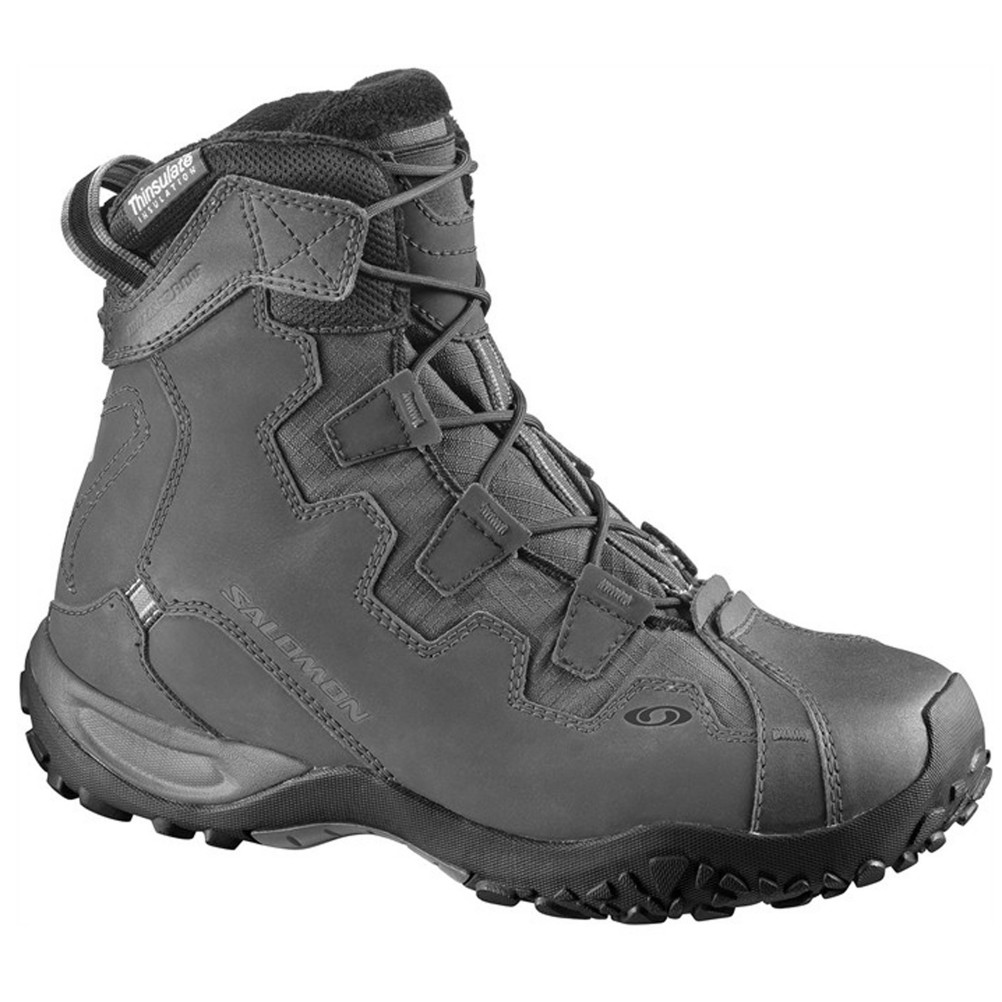 Salomon Snowtrip TS WP Mens Boots, Autobahn-Black-Black, swatch