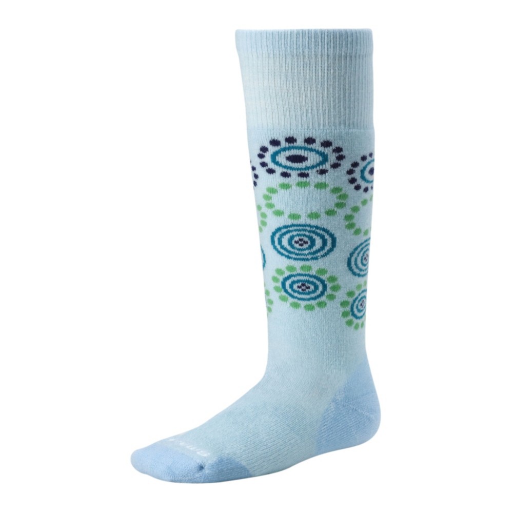 SmartWool Wintersport Dot Girls Ski Socks, Blueprint, medium