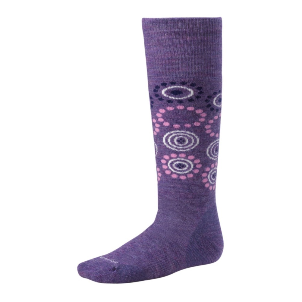 SmartWool Wintersport Dot Girls Ski Socks, Grape, swatch
