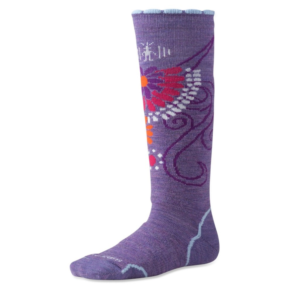 SmartWool Medium Full Cushion Girls Snowboard Socks, Lavander, medium