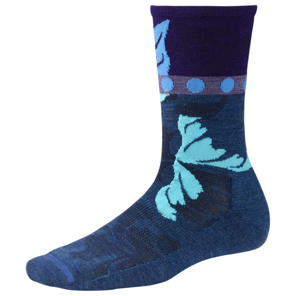 SmartWool Reflections Leaf Womens Socks, Cadet Blue, medium