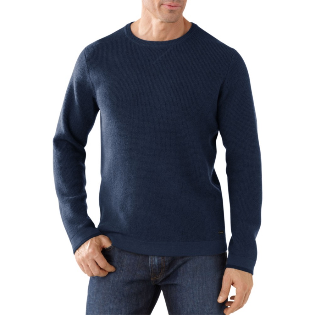 SmartWool Granite Creek Crew Mens Sweater, Deep Navy, swatch