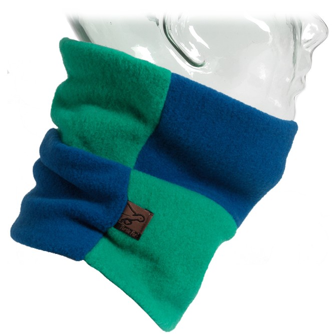 Turtle Fur Original Rubix Kids Neck Warmer, Sapphire-Emerald, medium
