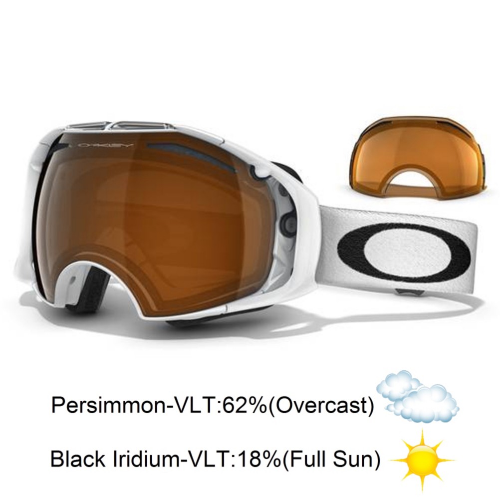 Oakley Airbrake Goggles 2013, Polished White-Black Iridium-Persimmon, swatch