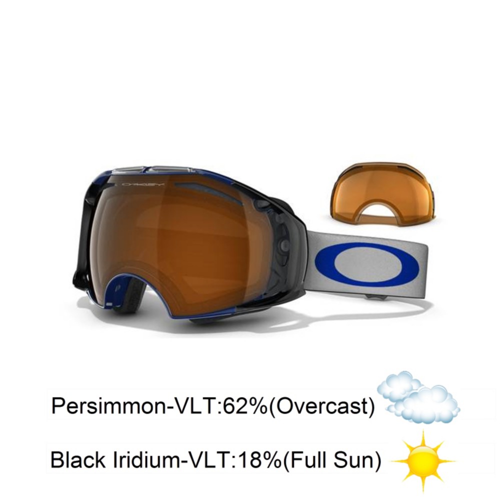 Oakley Airbrake Goggles 2013, Spectrum Blue-Black Iridium Persimmon, swatch