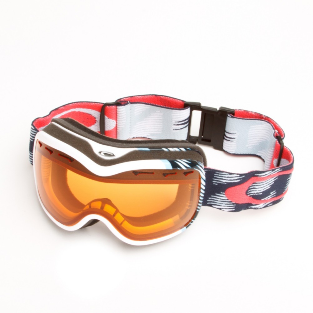 Oakley Stockholm Womens Goggles 2013, Snowtrac White Blue-Persimmon, swatch