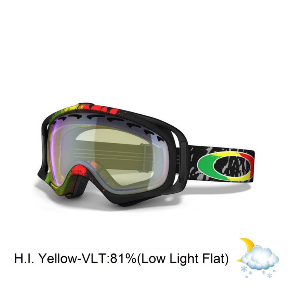 Oakley Crowbar Tanner Hall Goggles 2013, Rasta Mane-High Intensity Yellow, swatch