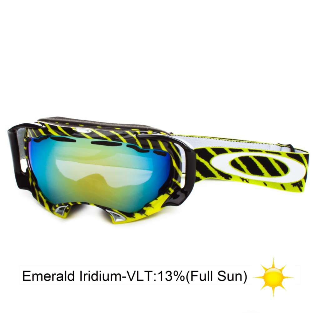 Oakley Splice Alternative Fit Shaun White Goggles 2013, Highlight Enamel Mint Black-Emerald Iridium, medium