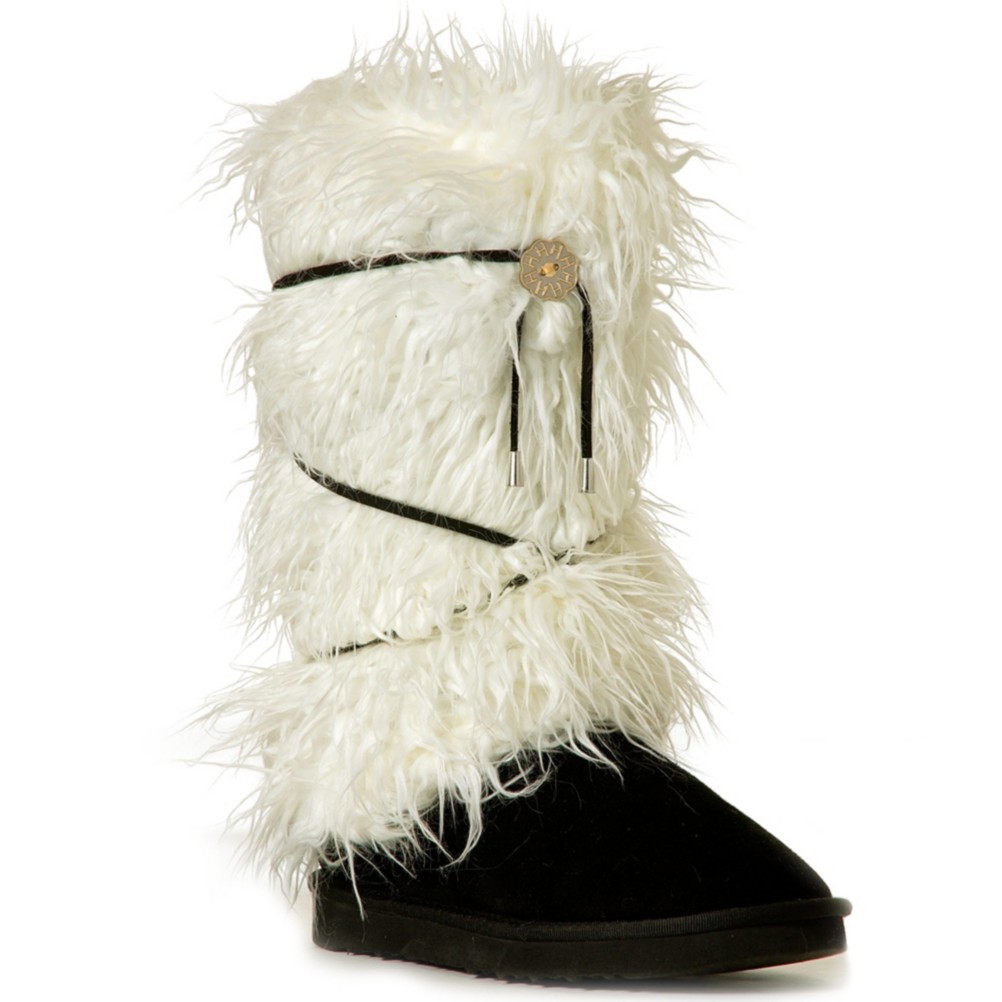 Huggrz Aspen Boot Wrap, Silky Cream Sherpa, swatch