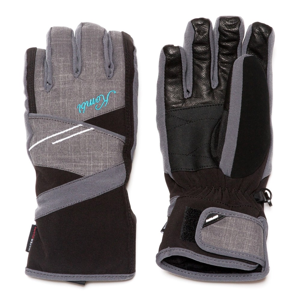 Kombi Minx Kids Gloves, Black-Gray Haze, medium