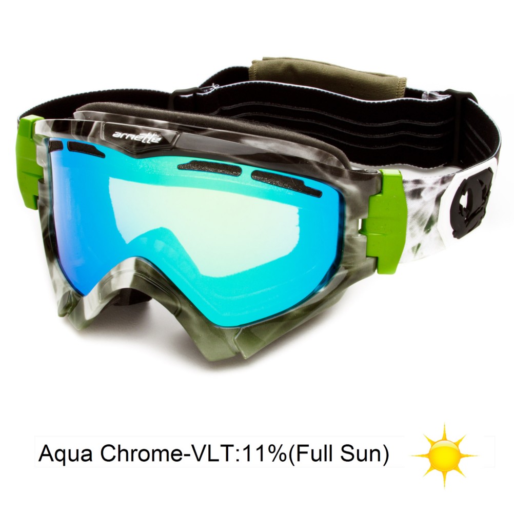 Arnette Series 3 Ski Goggles 2013, Up In Smoke-Aqua Chrome, swatch