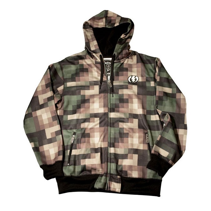 Electric Pixel Camo Mens Hoodie