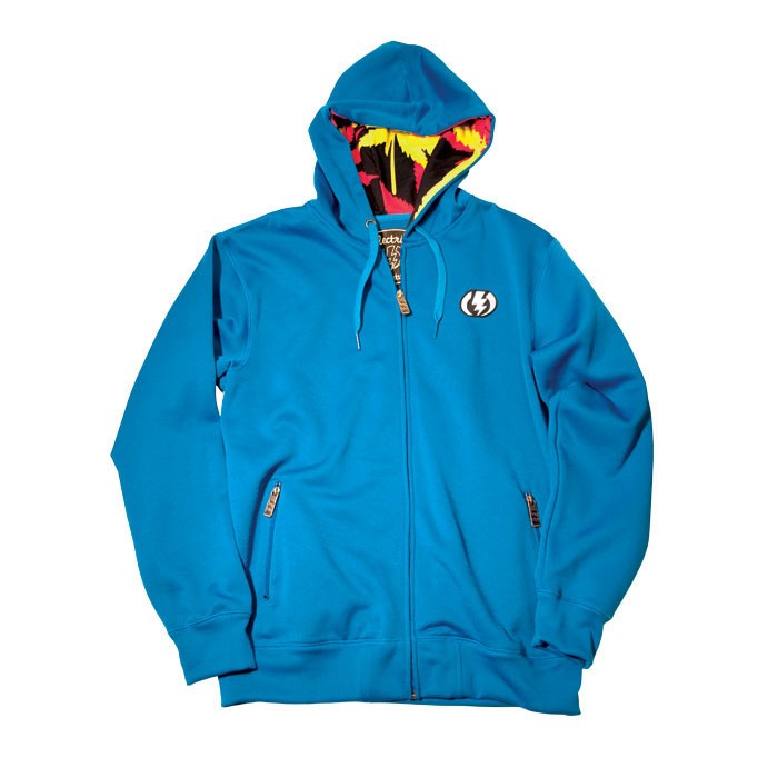 Electric Pattern Fill Snow Hoodie, Royal, medium