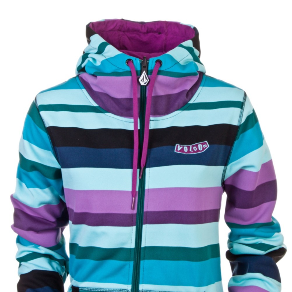 Volcom Enlighten Reversible Full Zip Fleece Womens Hoodie 2012