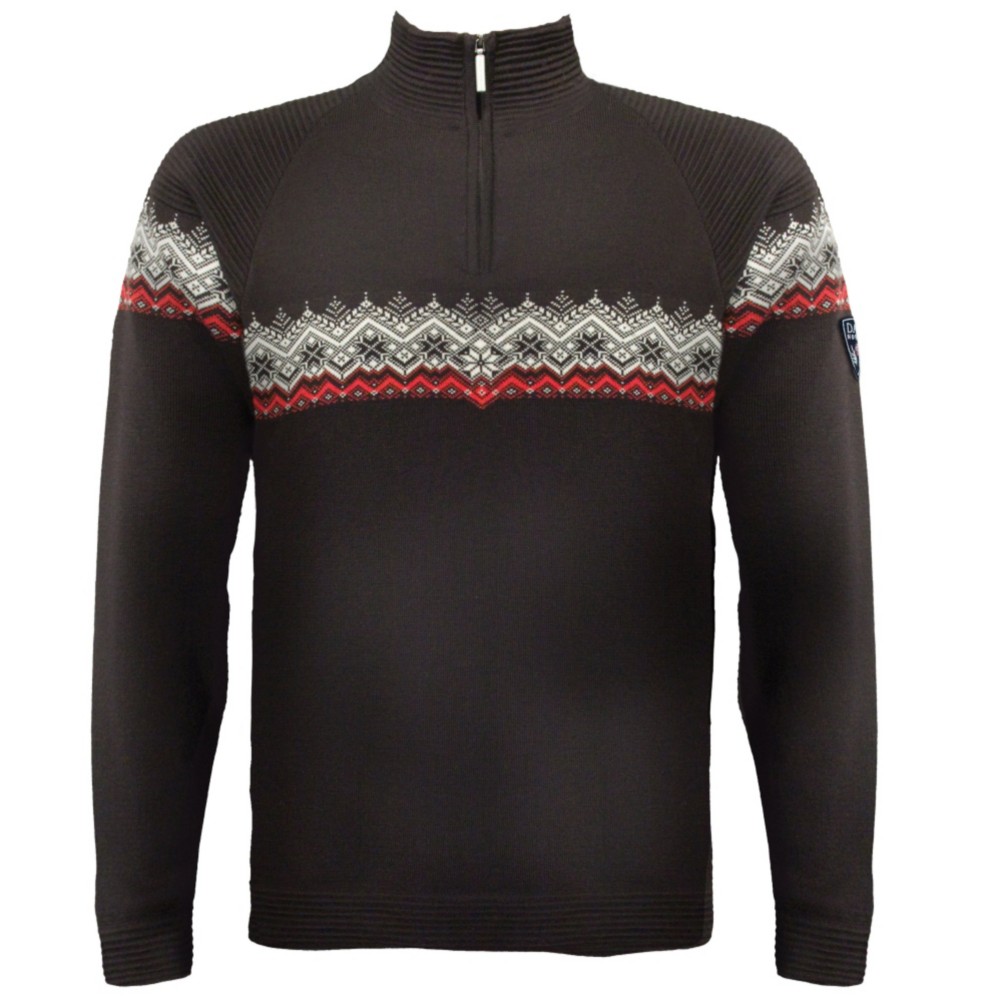 Dale Of Norway Calgary Masculine Mens Sweater, Black-Rasberry-Offwhite, 256