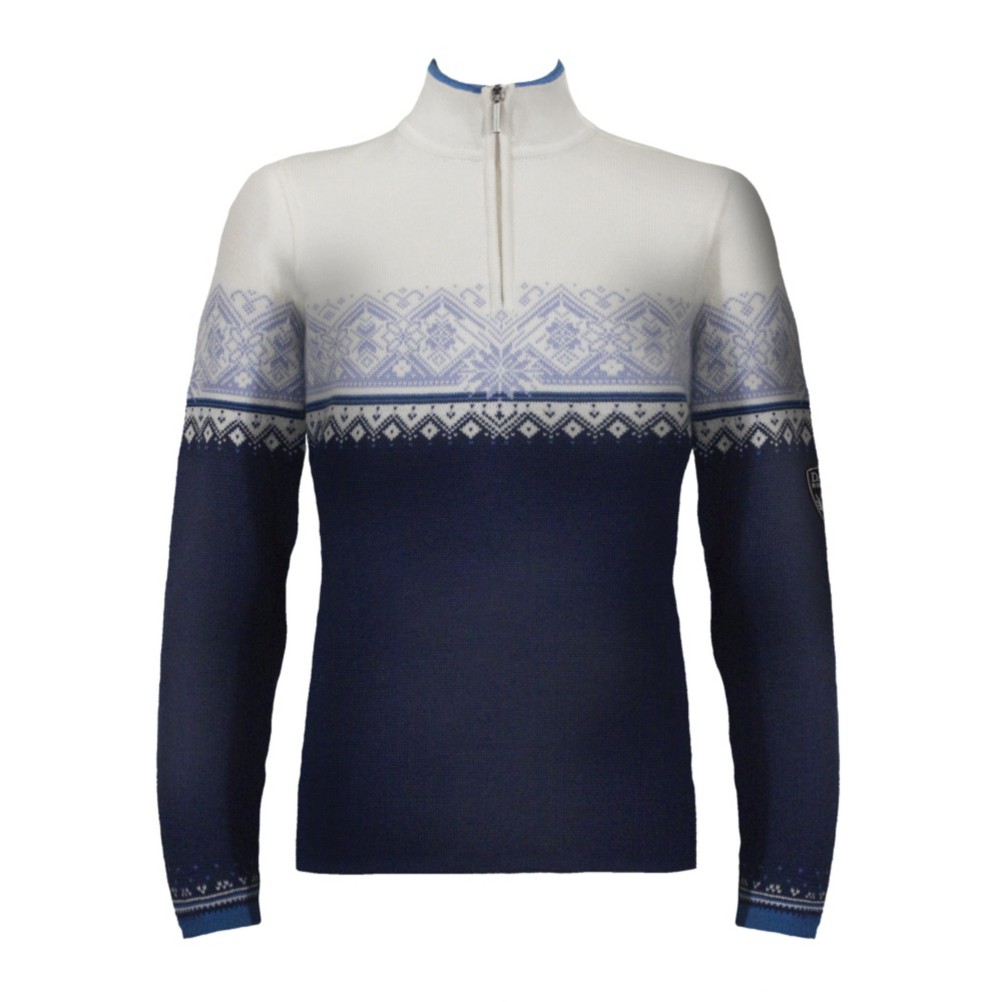 Dale Of Norway St. Moritz Womens Sweater, Nacht-Victoria Blue-Off White-Glacier, medium