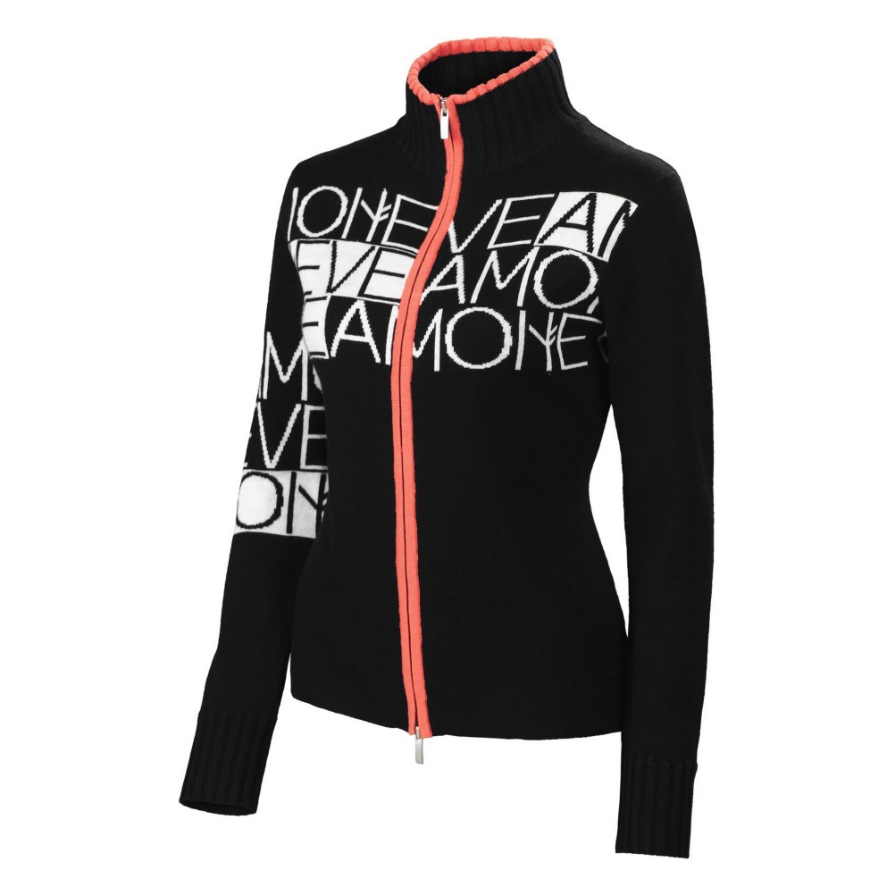 Neve Designs Allegra Amo Full Zip Womens Sweater, Black, medium