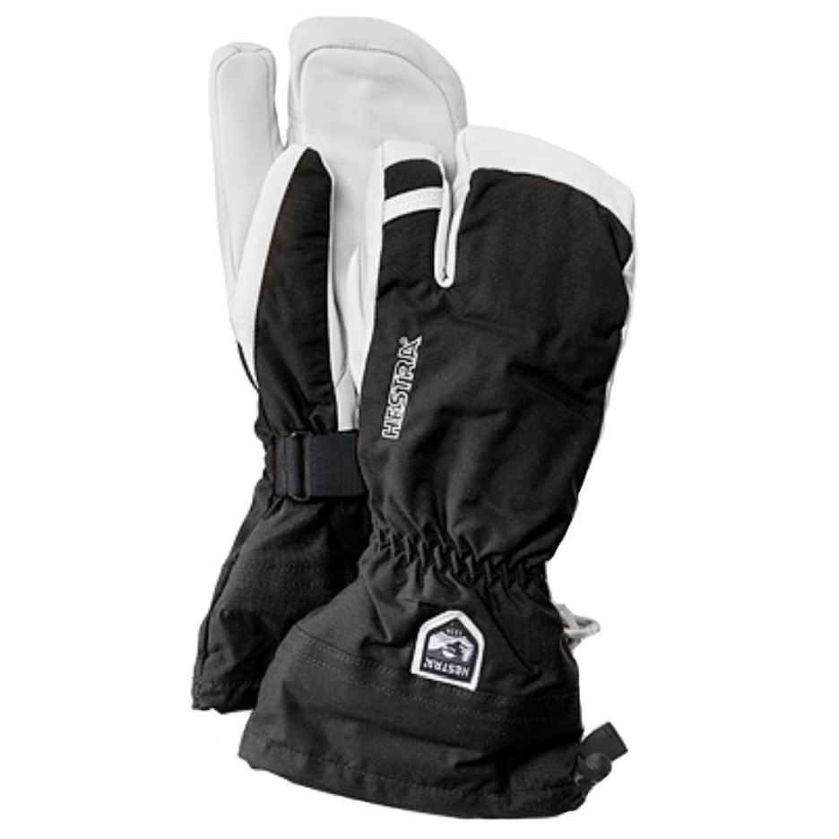 Hestra Heli 3-Finger Gloves, Black, medium