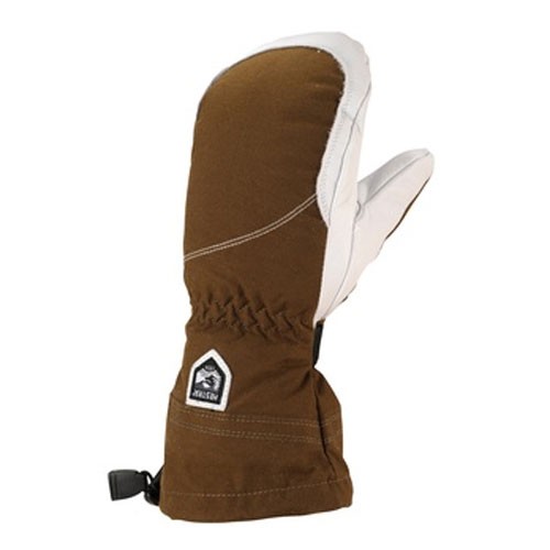 Hestra Heli Womens Mittens, Brown-Off White, swatch