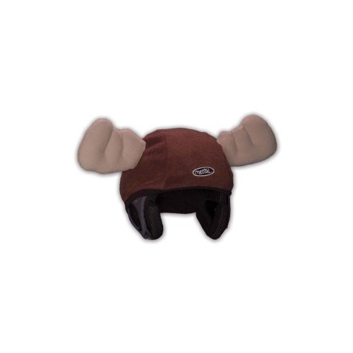 Mental Moose Head Helmet Cover, Brown, medium