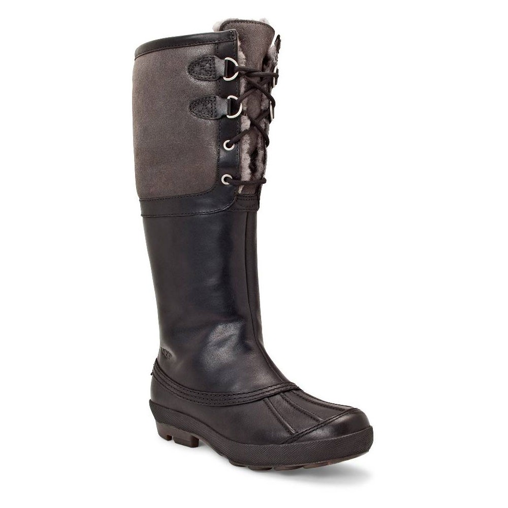 UGG Australia Belcloud Womens Boots, Black-Bomber Jacket Grey, swatch