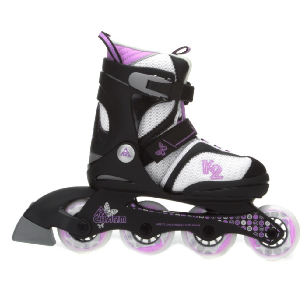 K2 Charm Adjustable with 3 Pad Pack Girls Inline Skates 2012