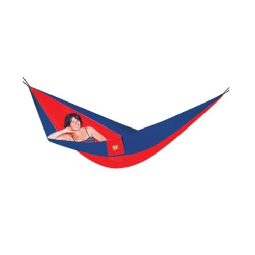 Hammock Bliss Single Hammock, Red-Navy, swatch