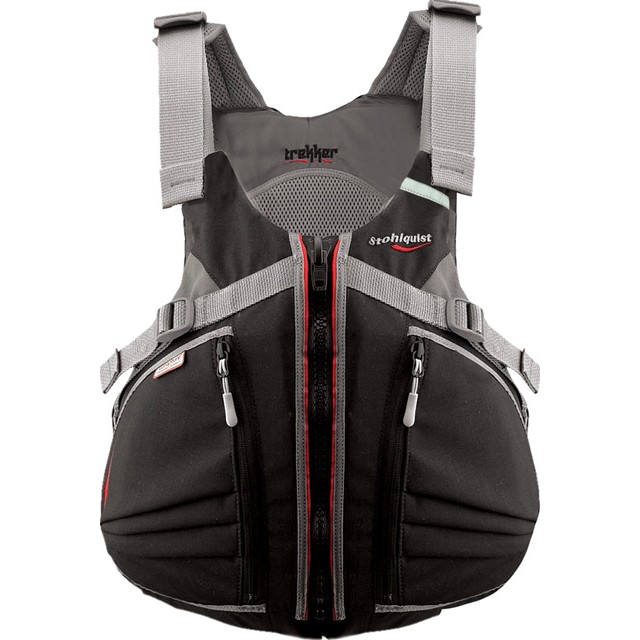 Stohlquist Trekker Adult Kayak Life Jacket 2013, Black, medium