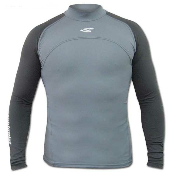 Stohlquist Burnout Long Sleeve Rashguard, Gray, medium