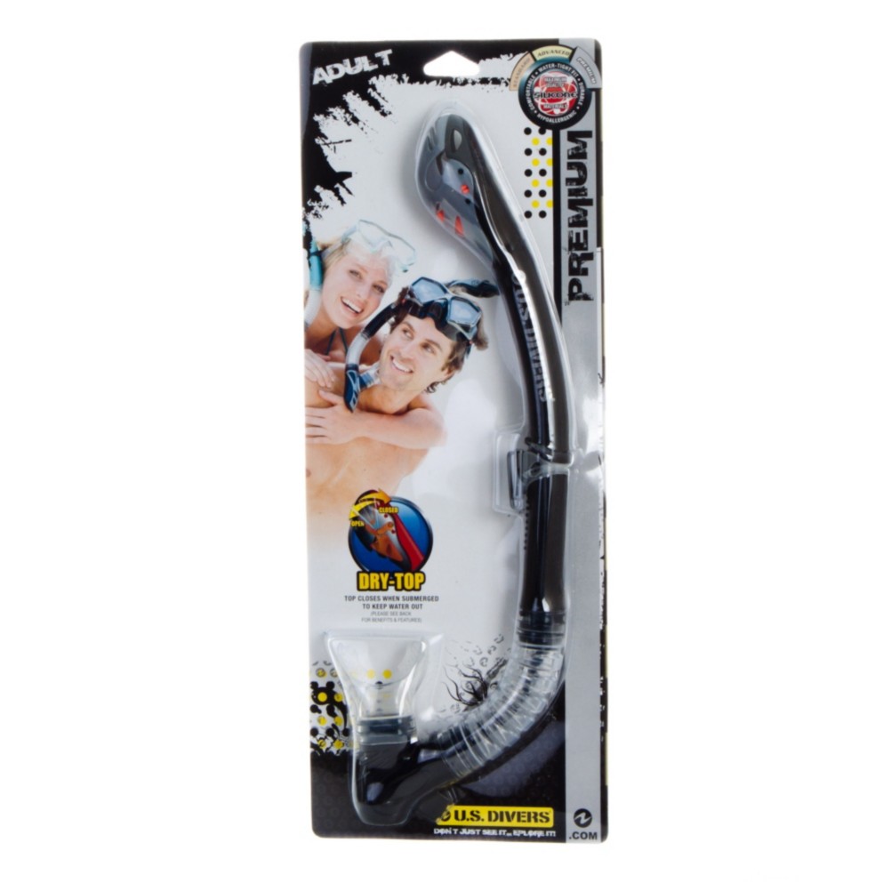 US Divers Grenada LX Snorkel, Black, medium